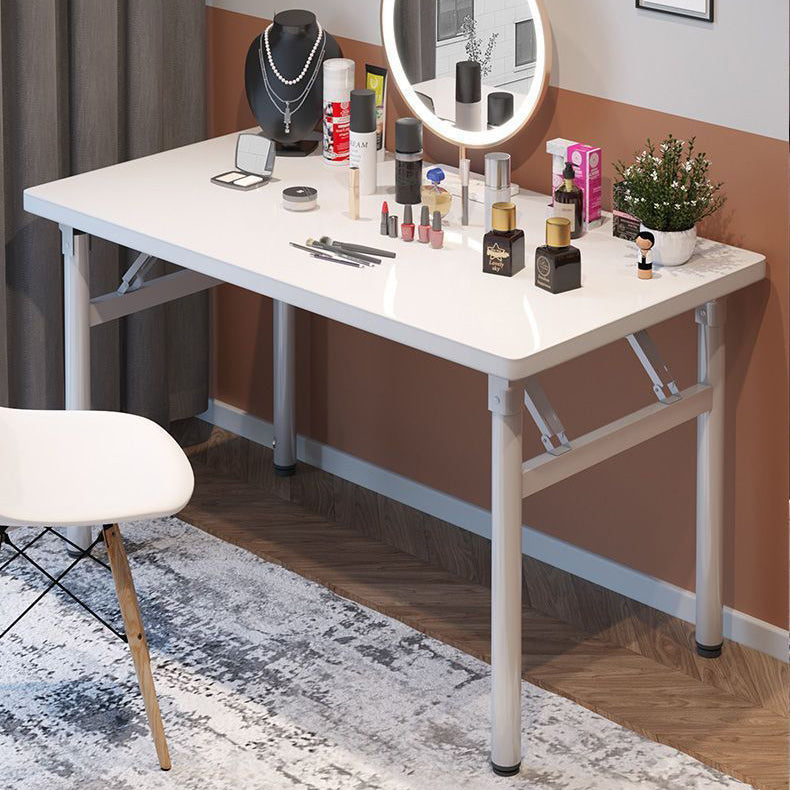 Modern Minimalist Foldable Rectangular Plank Steel Desk For Home Office