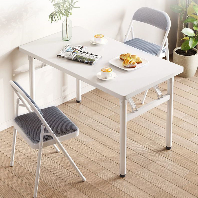 Modern Minimalist Foldable Rectangular Plank Steel Desk For Home Office