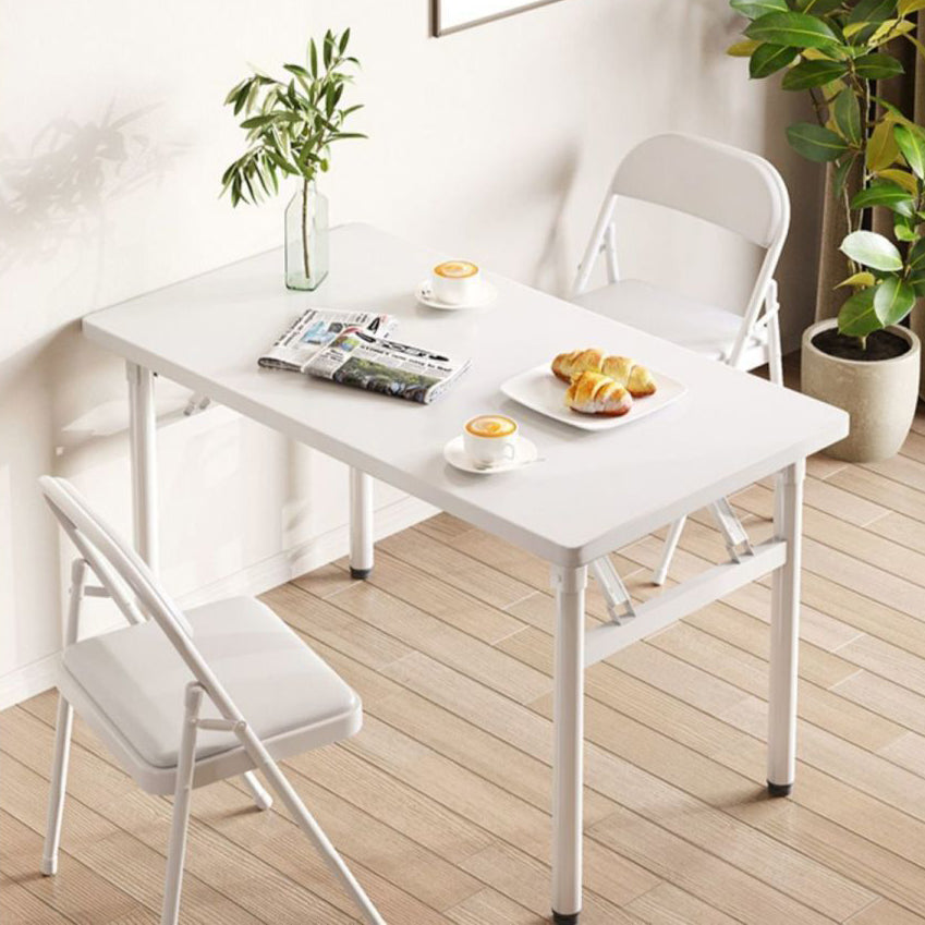 Modern Minimalist Foldable Rectangular Plank Steel Desk For Home Office