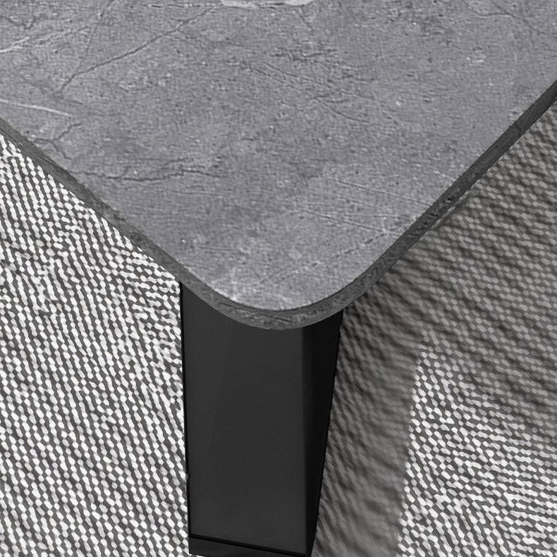Contemporary Luxury Rectangular Medium-Density Fiberboard Carbon Steel Coffee Table For Living Room