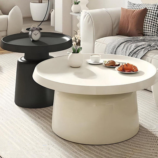 Modern Minimalist Round Iron Coffee Table For Living Room