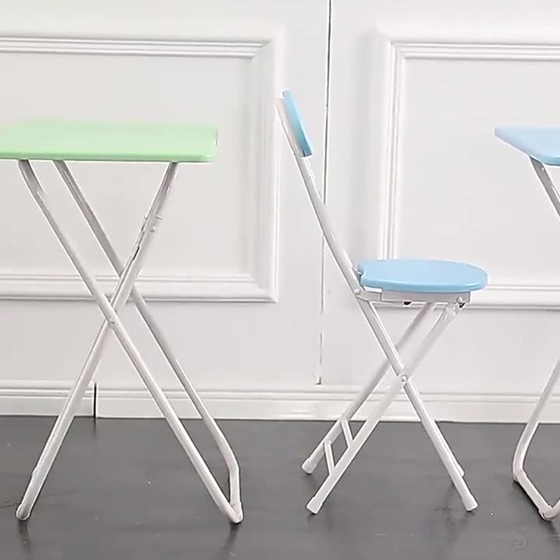 Modern Simplicity MDF Steel Square Foldable Desks 1-Tray For Study