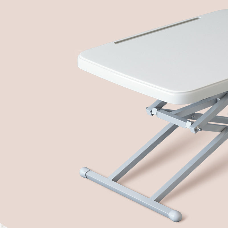 Modern Simplicity PE Steel Rectangular Liftable Folding Desks 1-Pen Slot For Home Office