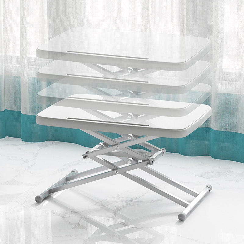 Modern Simplicity PE Steel Rectangular Liftable Folding Desks 1-Pen Slot For Home Office
