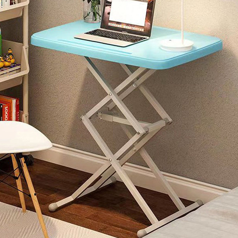 Modern Simplicity PE Steel Rectangular Liftable Folding Desks 1-Pen Slot For Home Office
