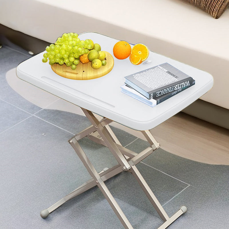 Modern Simplicity PE Steel Rectangular Liftable Folding Desks 1-Pen Slot For Home Office