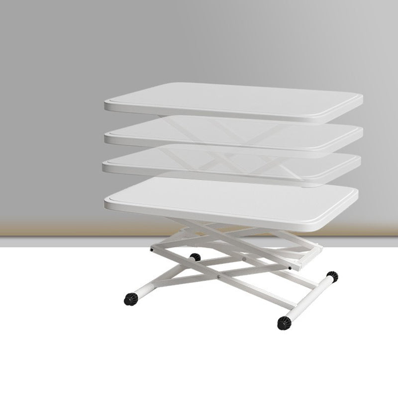 Modern Simplicity PE Steel Rectangular Liftable Folding Desks 1-Pen Slot For Home Office