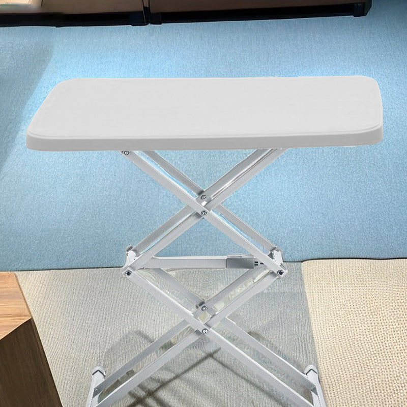 Modern Simplicity PE Steel Rectangular Liftable Folding Desks 1-Pen Slot For Home Office