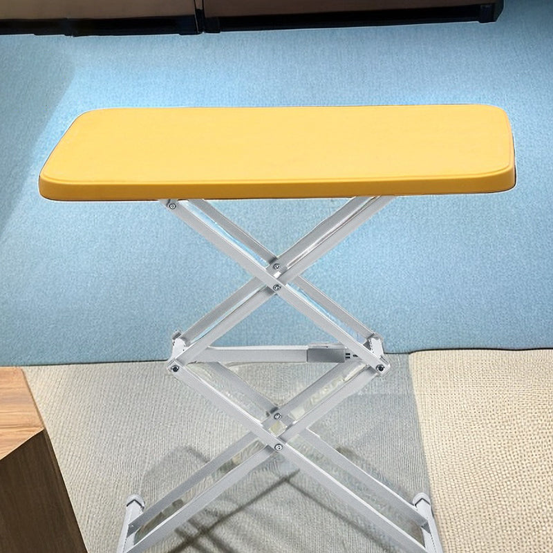 Modern Simplicity PE Steel Rectangular Liftable Folding Desks 1-Pen Slot For Home Office