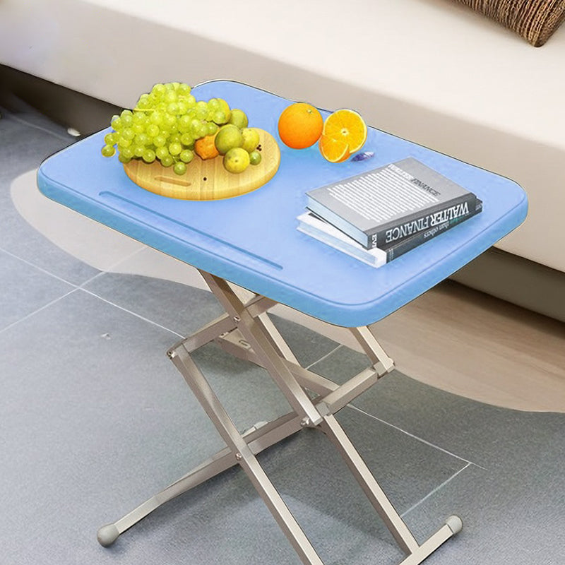 Modern Simplicity PE Steel Rectangular Liftable Folding Desks 1-Pen Slot For Home Office