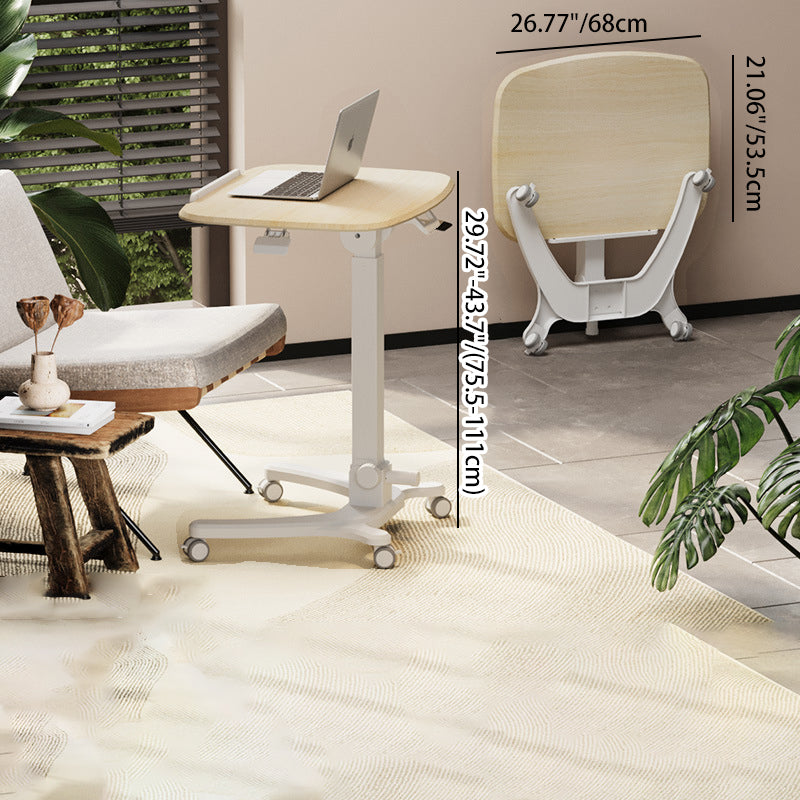 Modern Simplicity Plate Hardware Rectangular Foldable Liftable Mobile Desks For Home Office