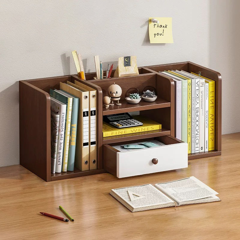 Contemporary Simplicity Rectangle Storage Cabinet Medium Density Fiberboard Bookshelf 1 - Drawer For Study