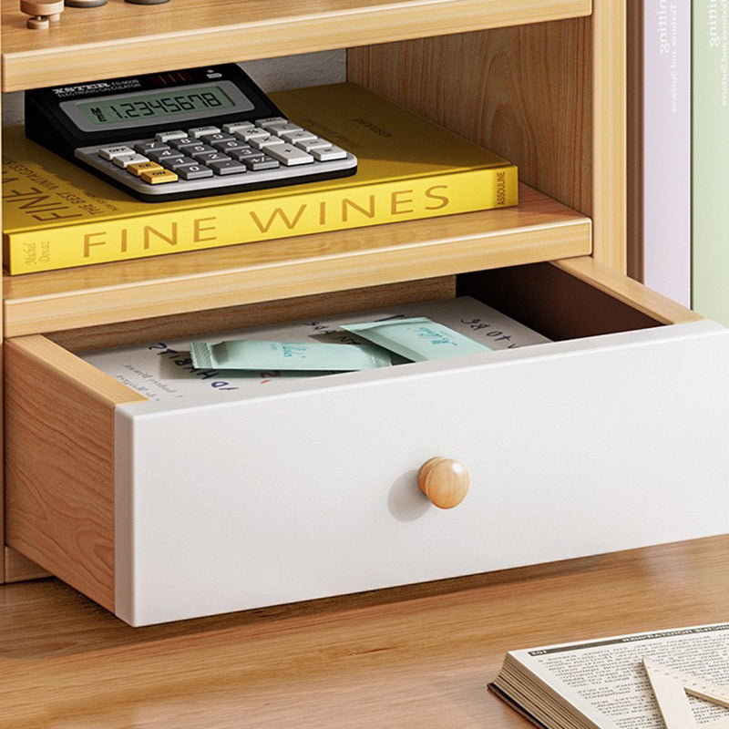 Contemporary Simplicity Rectangle Storage Cabinet Medium Density Fiberboard Bookshelf 1 - Drawer For Study