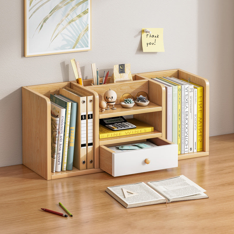 Contemporary Simplicity Rectangle Storage Cabinet Medium Density Fiberboard Bookshelf 1 - Drawer For Study