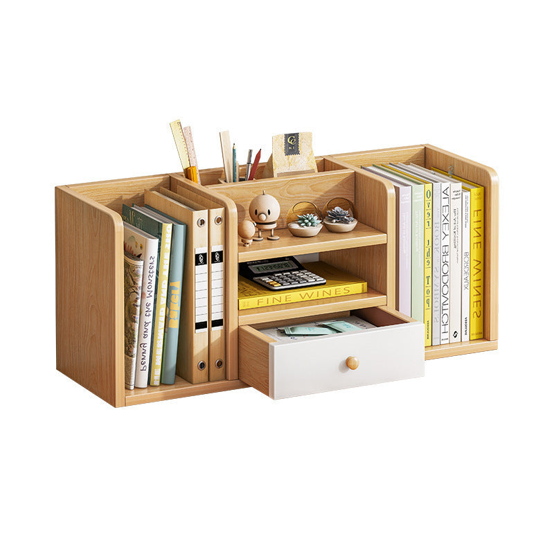 Contemporary Simplicity Rectangle Storage Cabinet Medium Density Fiberboard Bookshelf 1 - Drawer For Study
