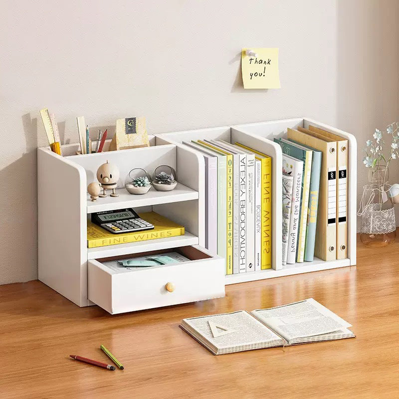 Contemporary Simplicity Rectangle Storage Cabinet Medium Density Fiberboard Bookshelf 1 - Drawer For Study