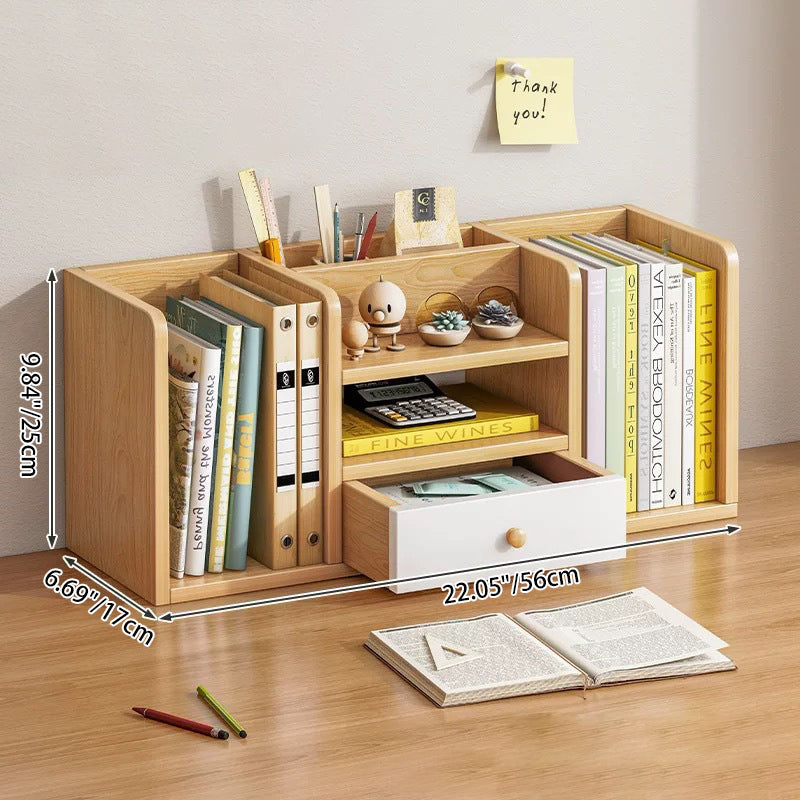 Contemporary Simplicity Rectangle Storage Cabinet Medium Density Fiberboard Bookshelf 1 - Drawer For Study