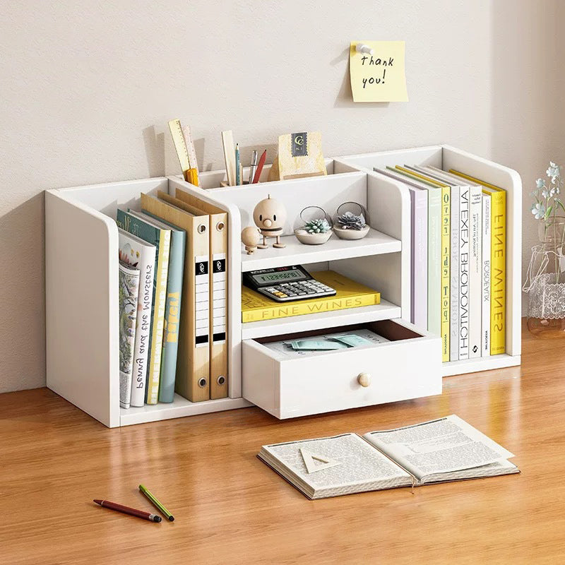 Contemporary Simplicity Rectangle Storage Cabinet Medium Density Fiberboard Bookshelf 1 - Drawer For Study