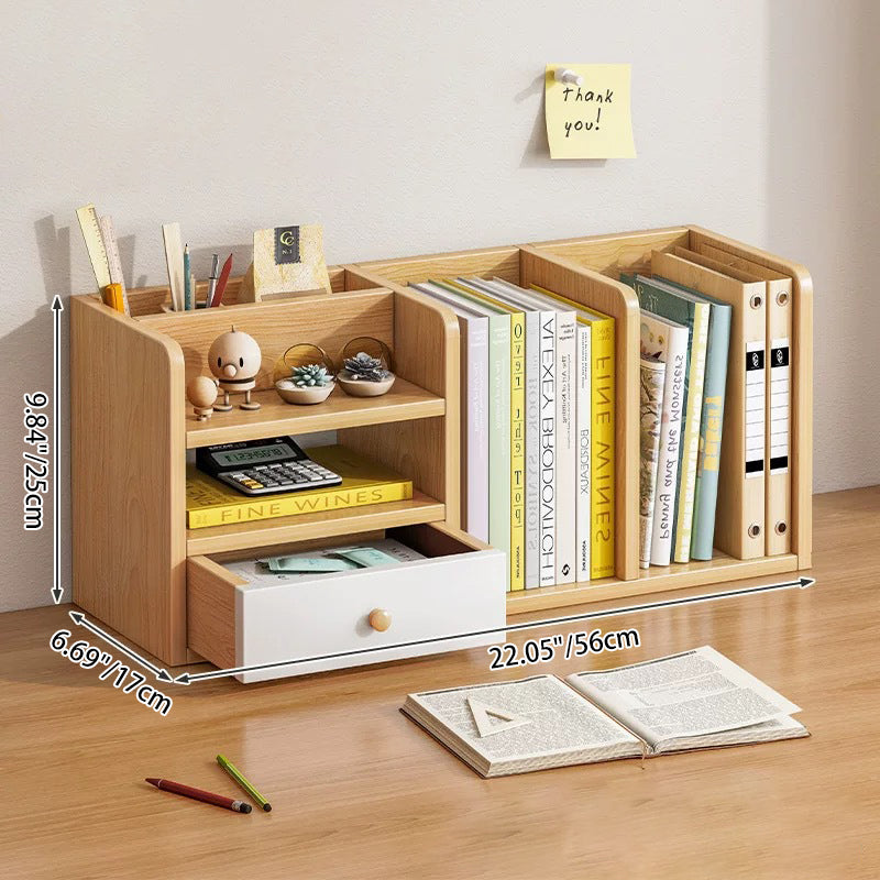 Contemporary Simplicity Rectangle Storage Cabinet Medium Density Fiberboard Bookshelf 1 - Drawer For Study