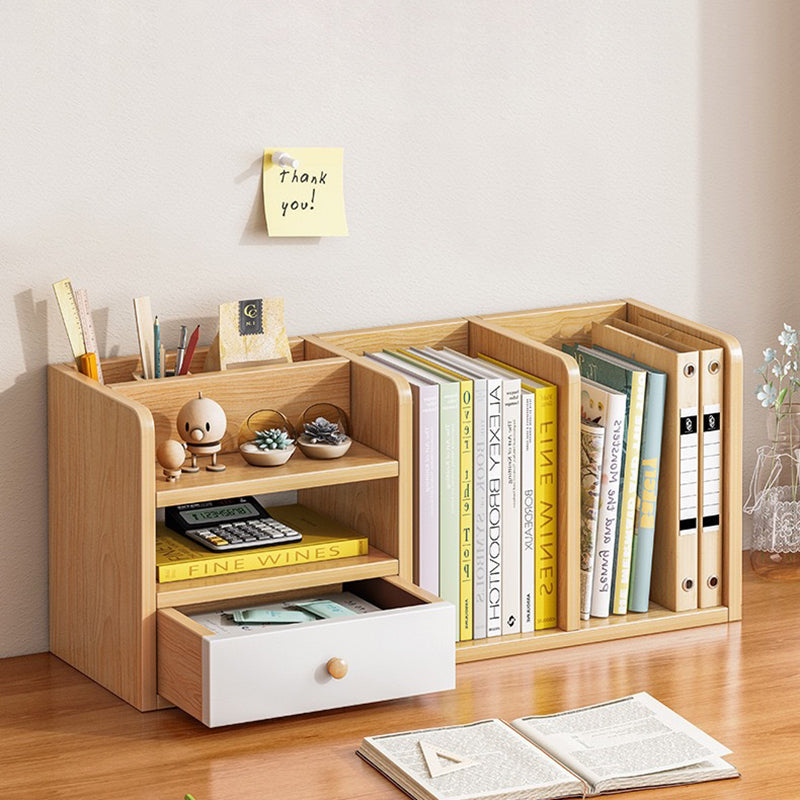 Contemporary Simplicity Rectangle Storage Cabinet Medium Density Fiberboard Bookshelf 1 - Drawer For Study