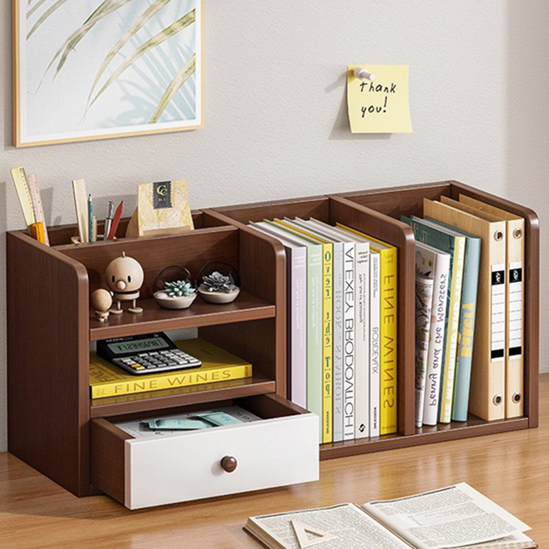 Contemporary Simplicity Rectangle Storage Cabinet Medium Density Fiberboard Bookshelf 1 - Drawer For Study