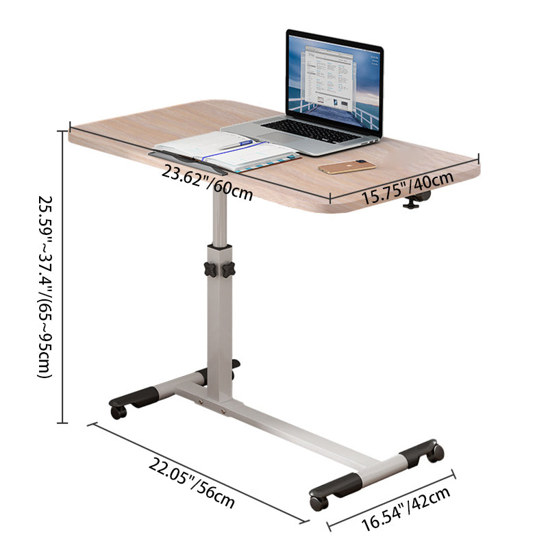 Modern Minimalist Rectangle MDF Carbon Steel Desk Liftable 4-Leg For Home Office