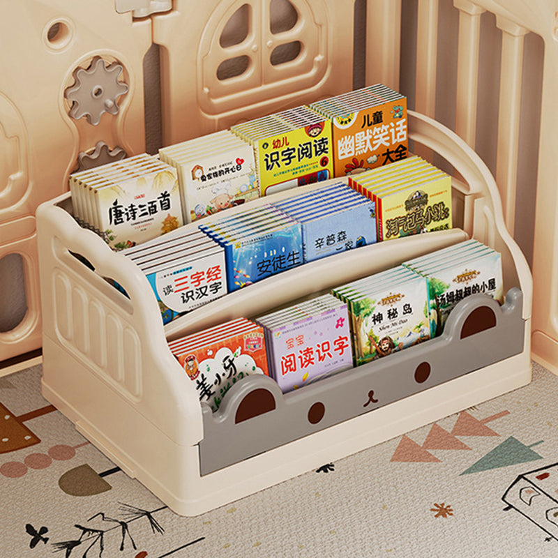 Modern Minimalist Cartoon Cat-Shaped PP & HIPS Foldable Kids Bookshelf 3-Storage For Study