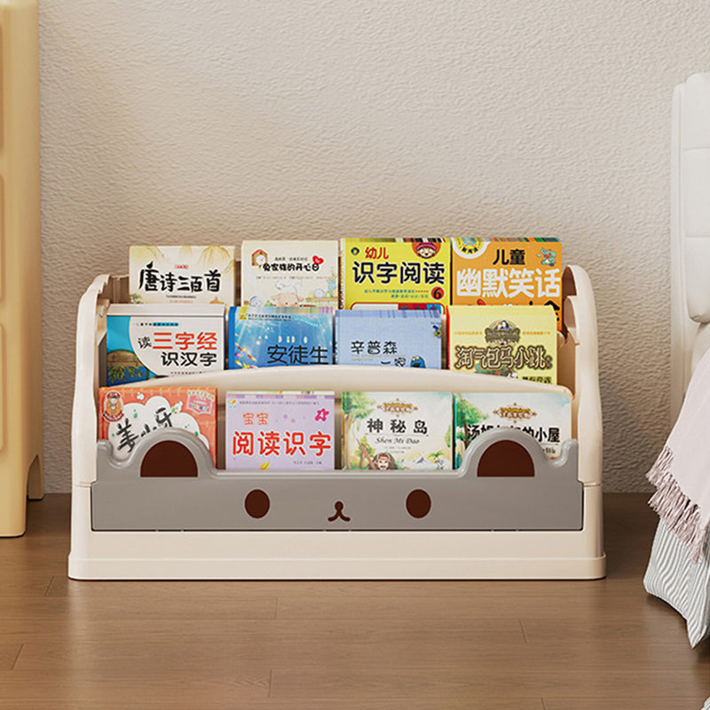 Modern Minimalist Cartoon Cat-Shaped PP & HIPS Foldable Kids Bookshelf 3-Storage For Study