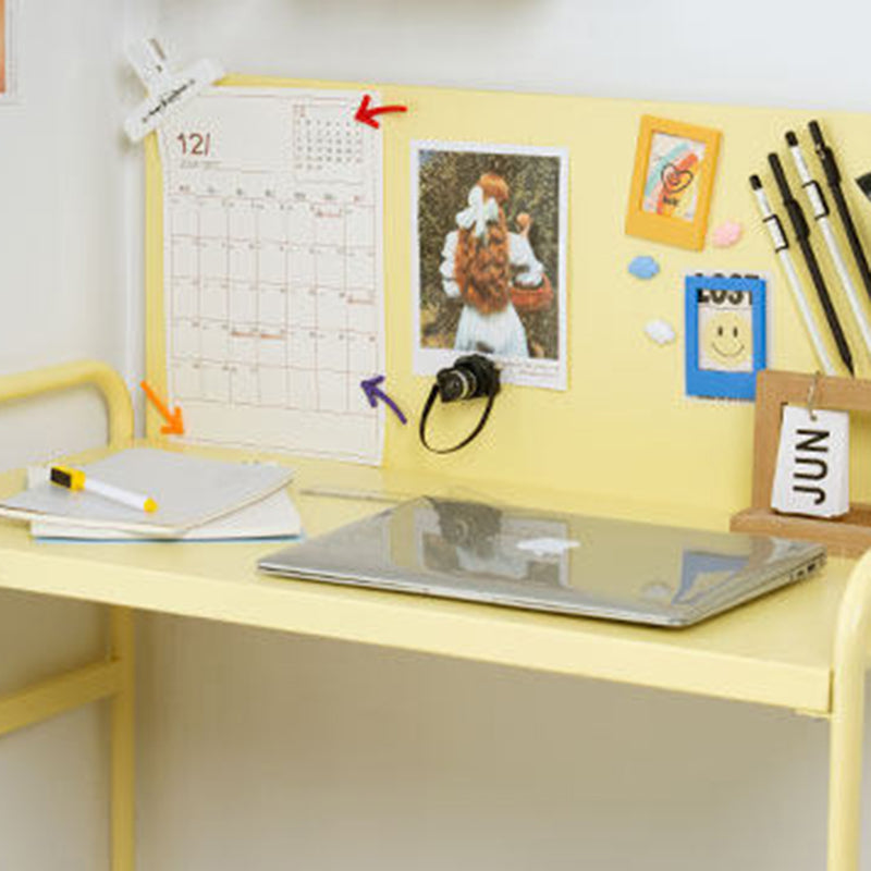 Contemporary Industrial Rectangular Iron Magnetic Desk 1-Tier For Study
