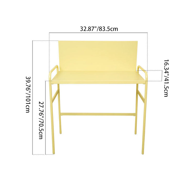 Contemporary Industrial Rectangular Iron Magnetic Desk 1-Tier For Study