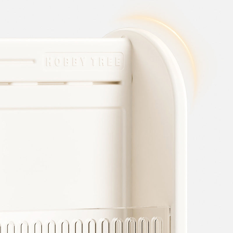 Modern Minimalist Eco-Friendly HDPE Curved Edge Rectangular Movable Bookshelf 3-Tier For Study