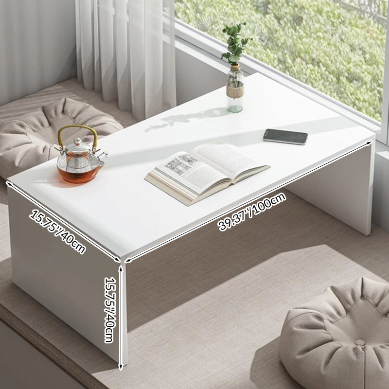 Traditional Japanese Medium-Density Fiberboard Rectangular Tea Table 1-Tier For Living Room