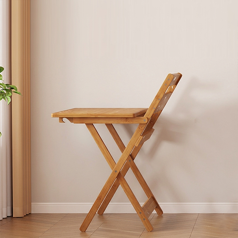 Traditional Chinese Bamboo Rectangular Foldable Office Desk 1 Tier For Bedroom