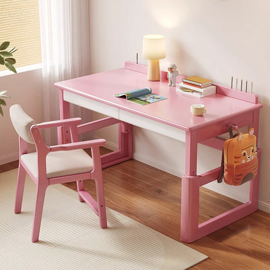 Modern Minimalist Plywood Rectangular Kid Study Desk With 2 Drawers For Living Room
