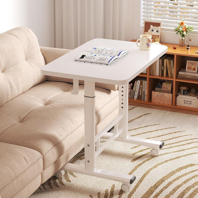 Modern Minimalist MDF Carbon Steel Rounded Rectangular Study Desk With Adjustable Height For Living Room