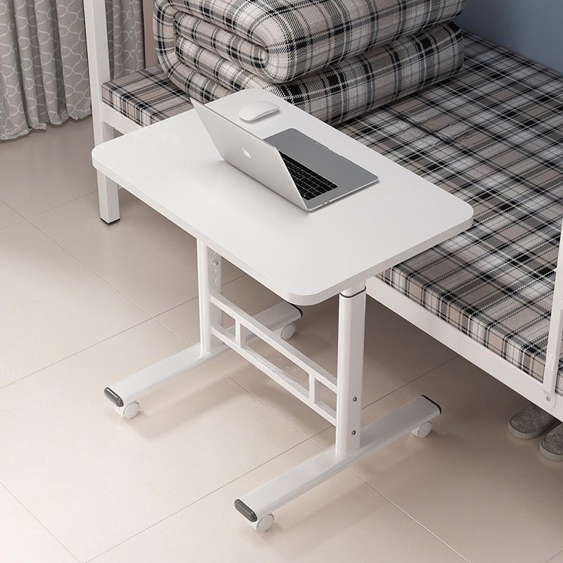 Modern Minimalist MDF Carbon Steel Rounded Rectangular Study Desk With Adjustable Height For Living Room