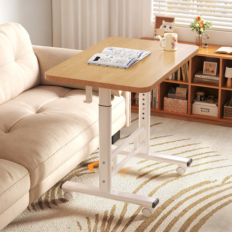 Modern Minimalist MDF Carbon Steel Rounded Rectangular Study Desk With Adjustable Height For Living Room