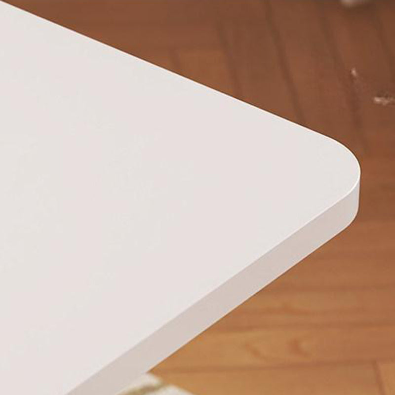 Modern Minimalist MDF Carbon Steel Rounded Rectangular Study Desk With Adjustable Height For Living Room