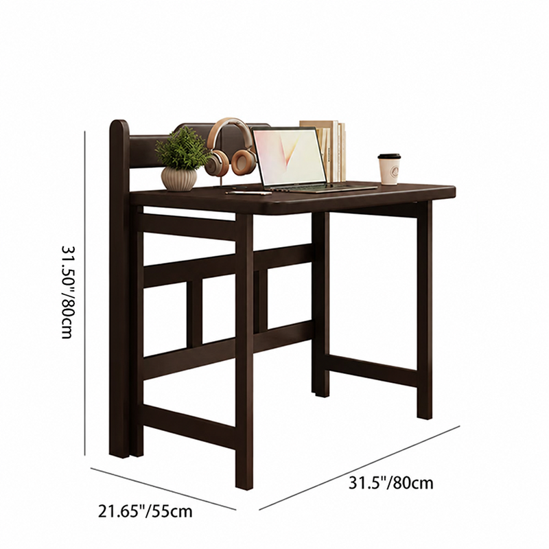 Modern Minimalist Foldable Rectangle Rubberwood Desk For Home Office