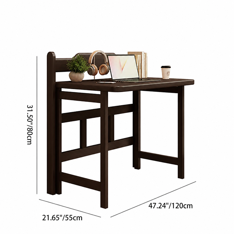 Modern Minimalist Foldable Rectangle Rubberwood Desk For Home Office