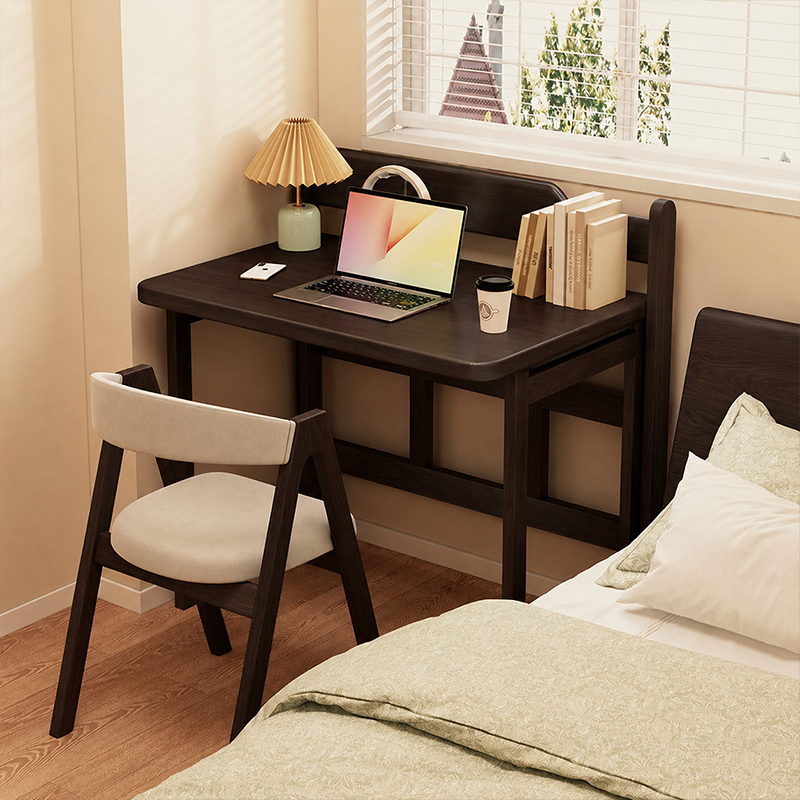 Modern Minimalist Foldable Rectangle Rubberwood Desk For Home Office