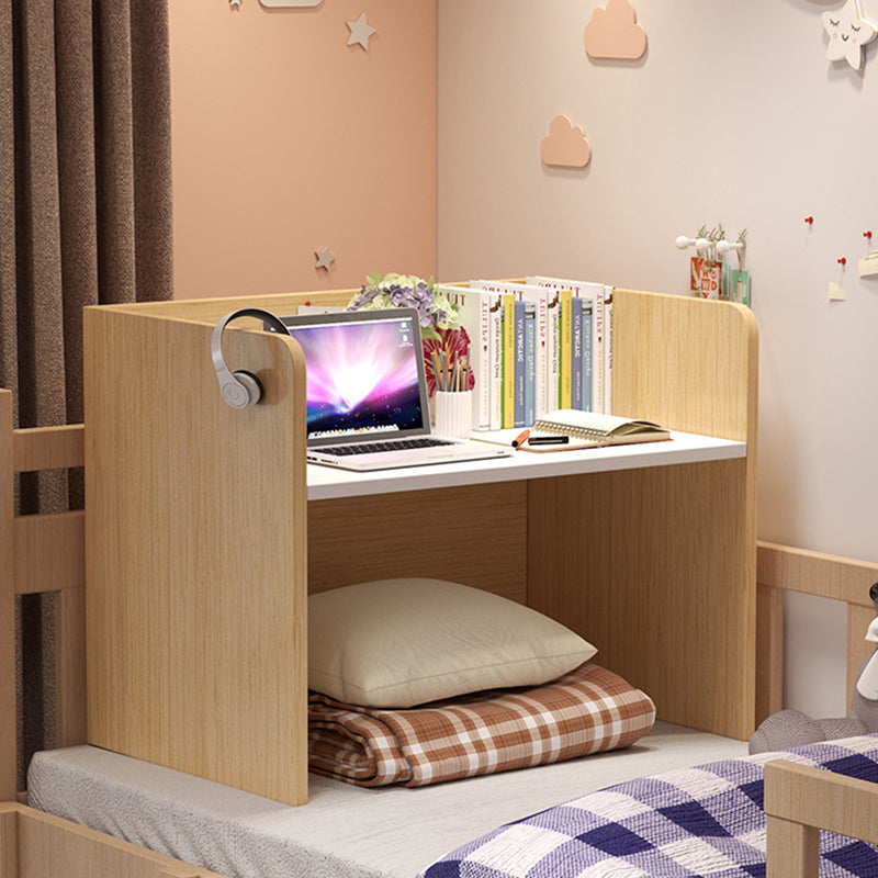 Modern Minimalist Rectangle MDF Desk 1-Shelf For Home Office