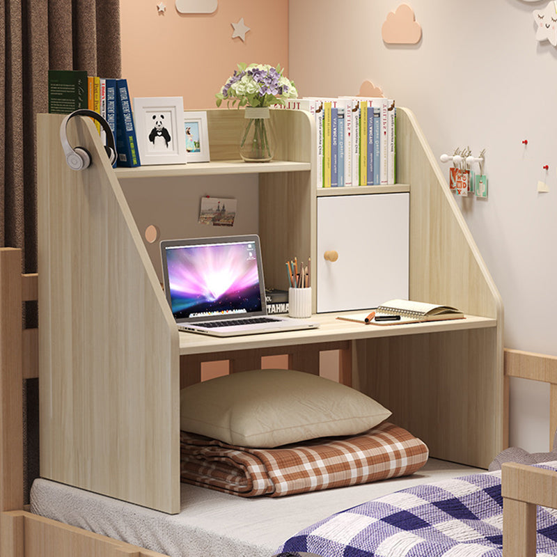 Modern Minimalist Rectangle MDF Desk 1-Shelf For Home Office