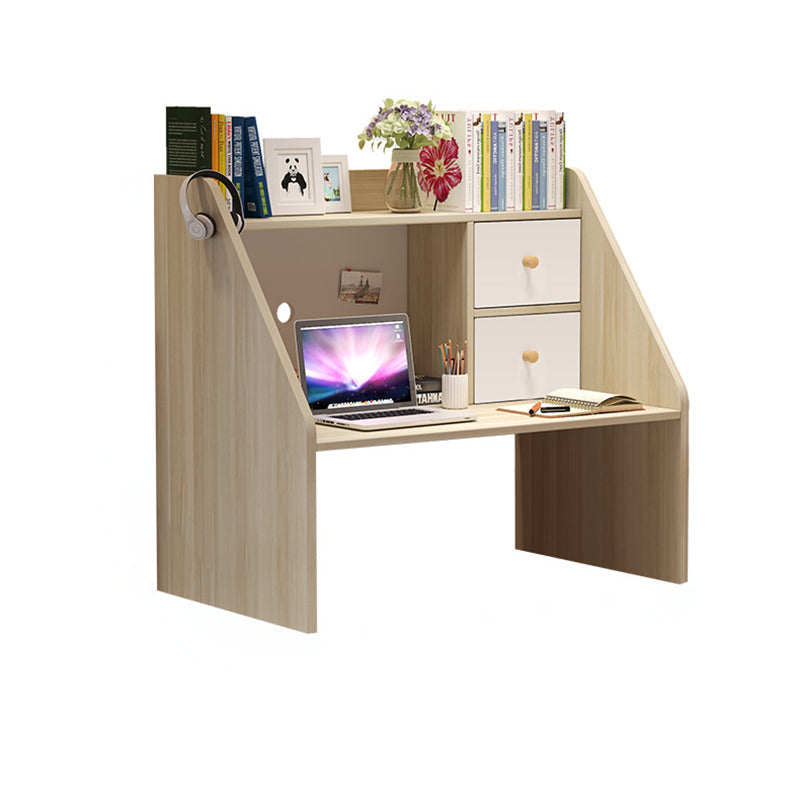 Modern Minimalist Rectangle MDF Desk 1-Shelf For Home Office