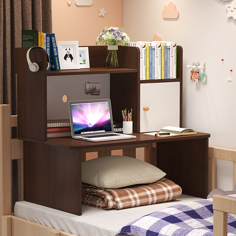 Modern Minimalist Rectangle MDF Desk 1-Shelf For Home Office