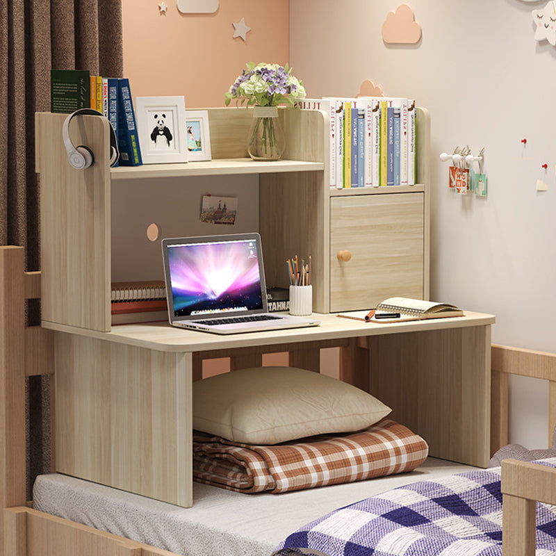 Modern Minimalist Rectangle MDF Desk 1-Shelf For Home Office