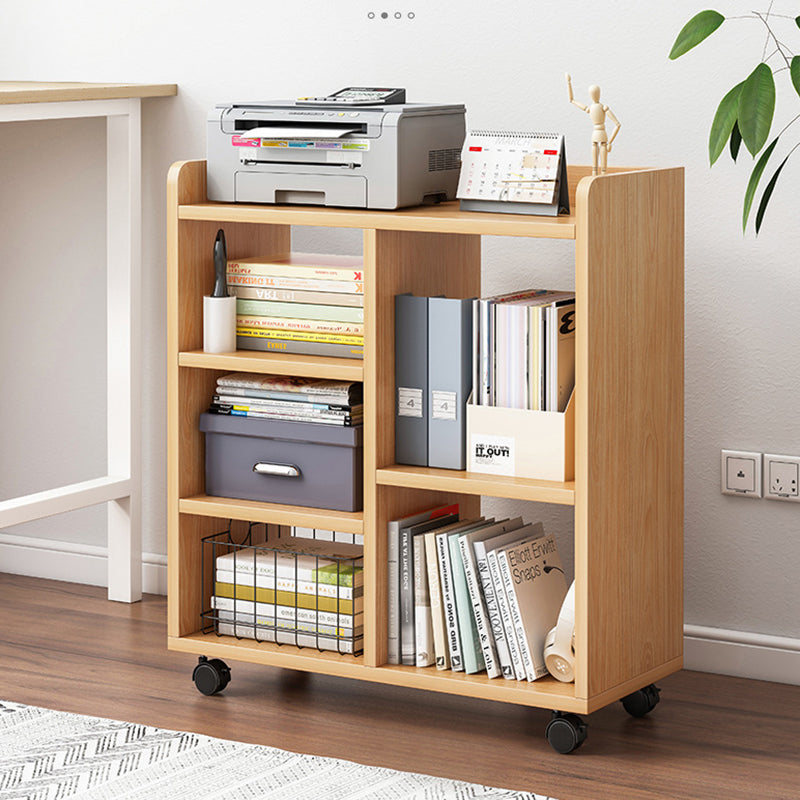 Modern Minimalist Rectangular MDF Plastic Movable Bookshelves 5-Cabinet For Study