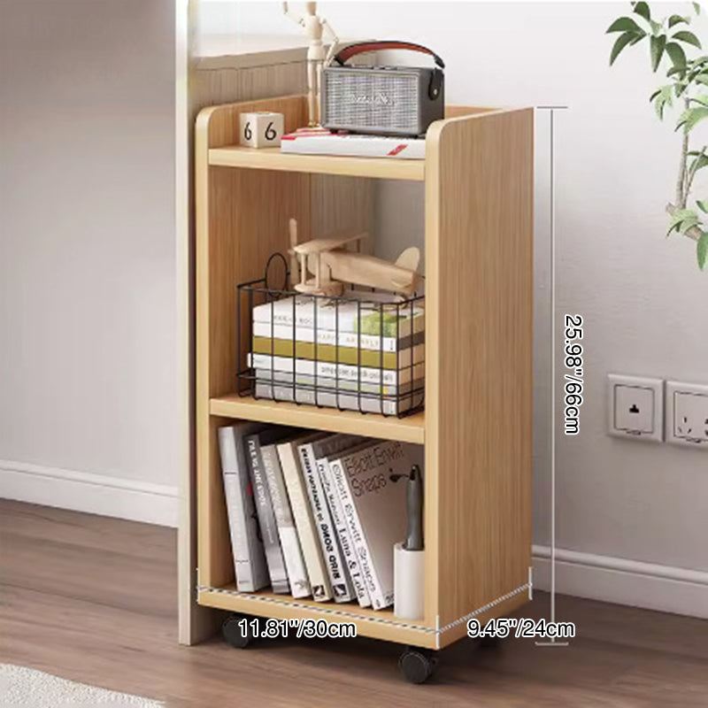 Modern Minimalist Movable Rectangular MDF Plastic Storage Cabinet 3-Tier For Study