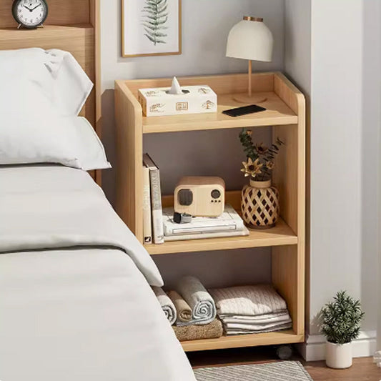 Modern Minimalist Movable Rectangular MDF Plastic Storage Cabinet 3-Tier For Study