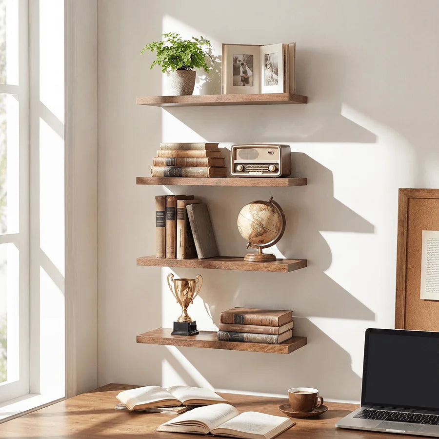 Floating Shelves Wall Mounted Rustic Farmhouse Floating